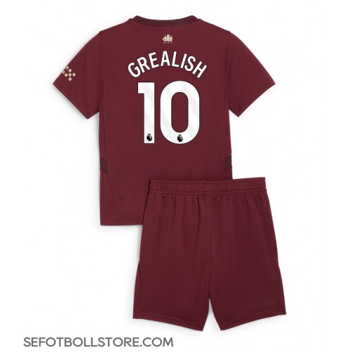 Manchester City Jack Grealish #10 Replika babykläder Tredjeställ Barn 2024-25 Kortärmad (+ korta byxor)